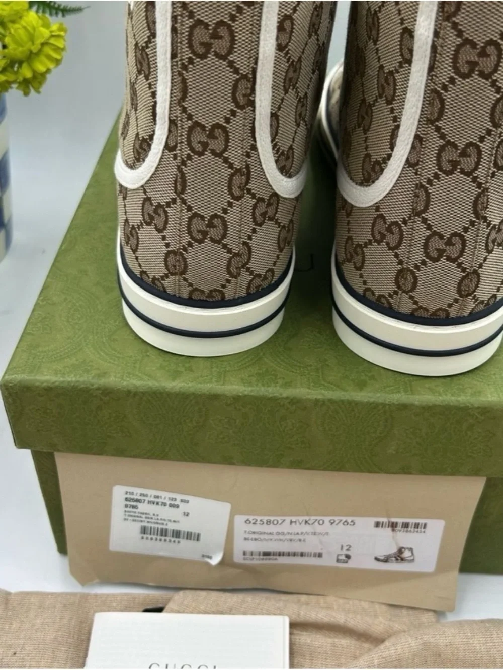 Gucci 1977 tennis high top sneakers size 11 made in Italy